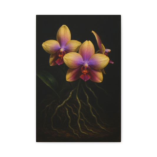 Rare Phalaenopsis Sweet Memory Liodoro orchid canvas print – botanical wall art for orchid lovers, collectors, and home décor