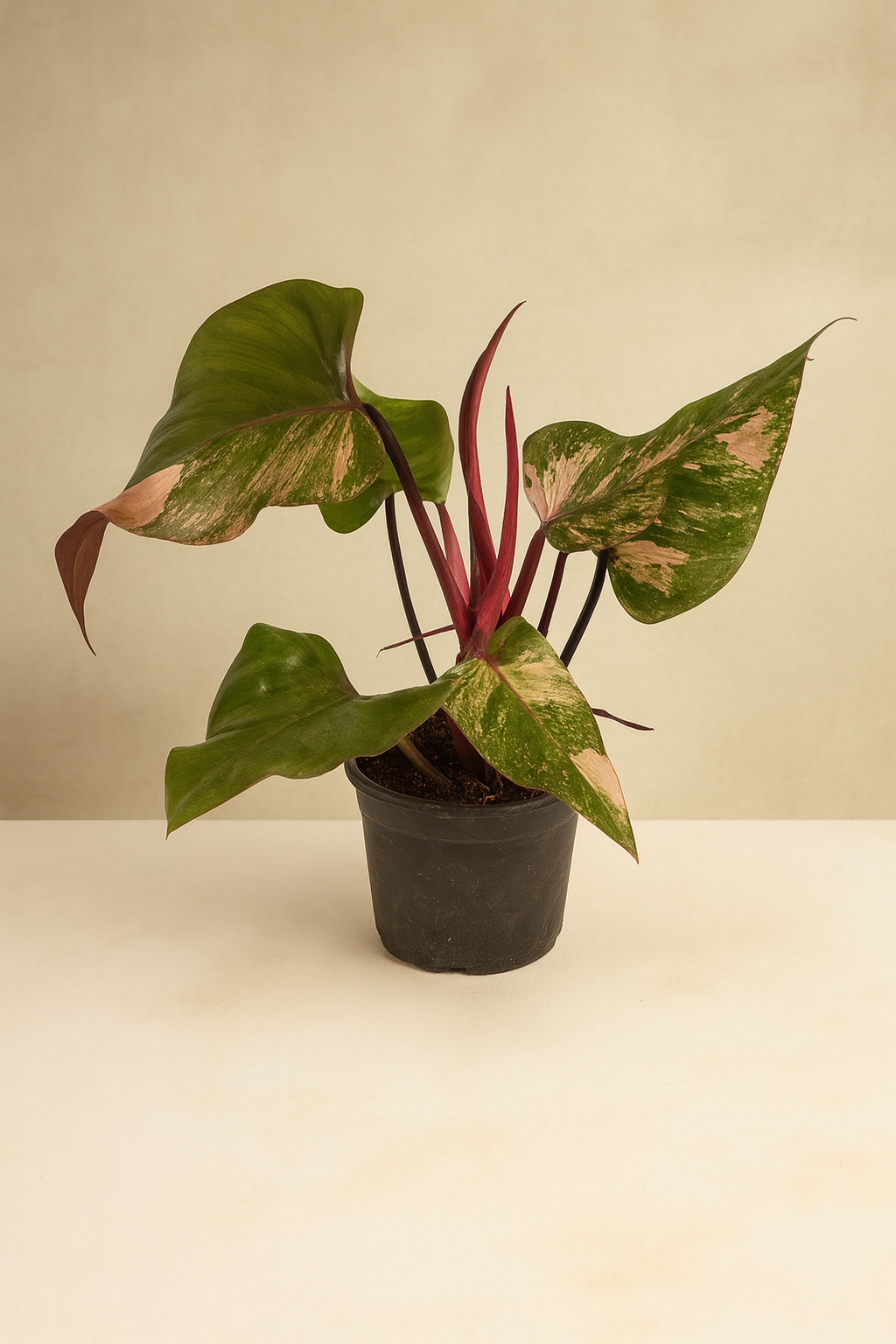 Red sun philodendron on shelf for sale