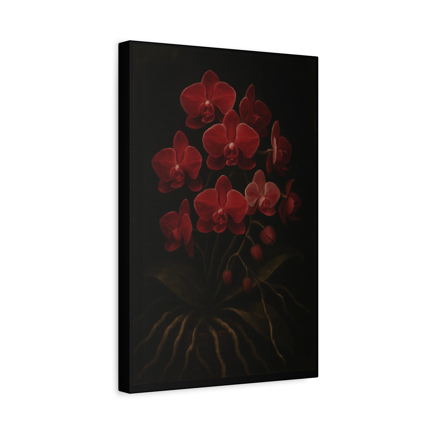 Phalaenopsis Sogo Yenlin Canvas Wall Art – Wine Red Orchid Botanical Print, Exotic Flower Artwork, Plant Lover Home Decor