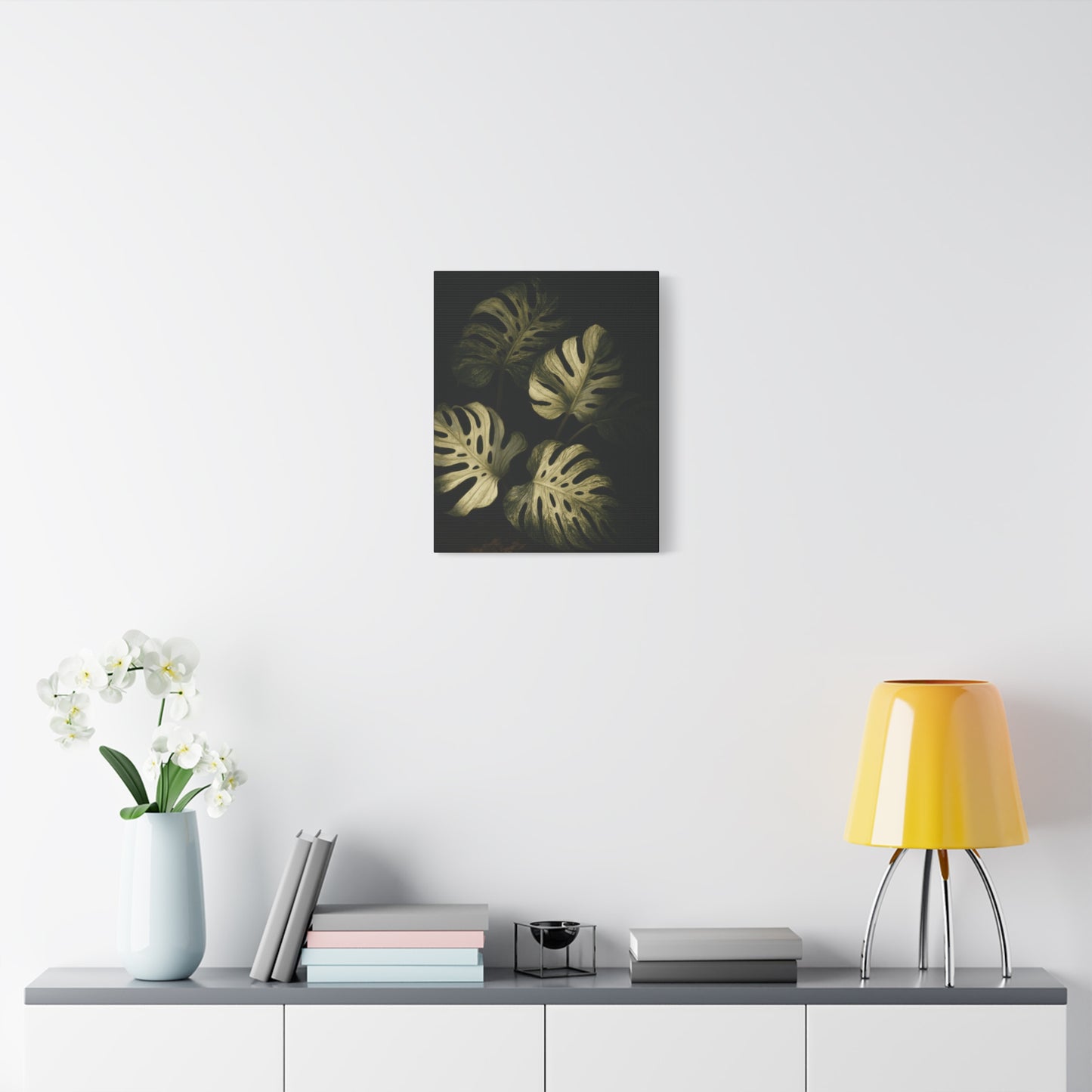 Monstera White Devil Canvas Wall Art – Rare Variegated Monstera Print, Exotic Aroid Botanical Artwork, Tropical Plant Lover Décor