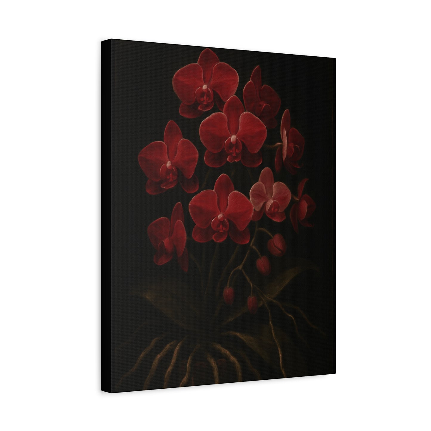 Phalaenopsis Sogo Yenlin Canvas Wall Art – Wine Red Orchid Botanical Print, Exotic Flower Artwork, Plant Lover Home Decor