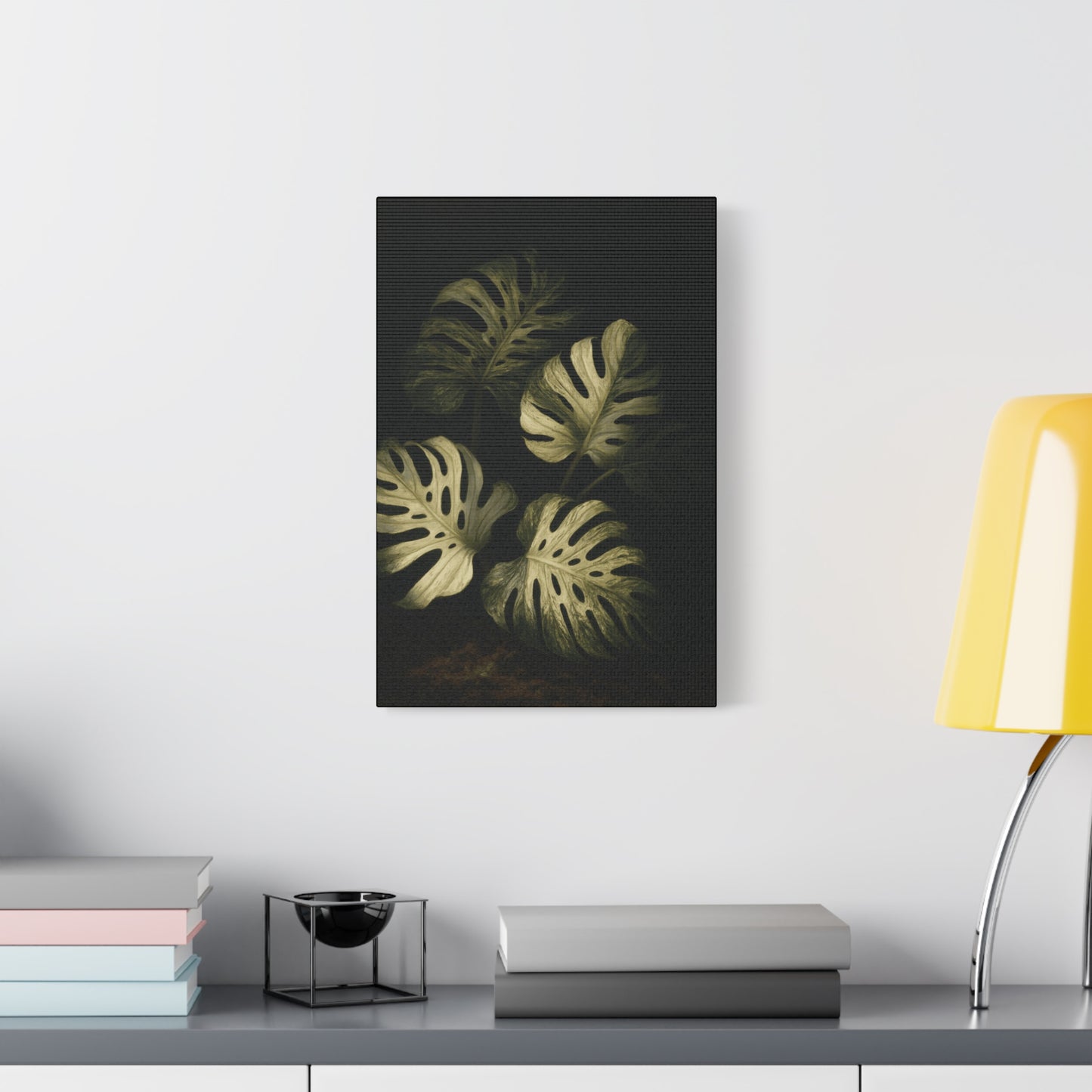 Monstera White Devil Canvas Wall Art – Rare Variegated Monstera Print, Exotic Aroid Botanical Artwork, Tropical Plant Lover Décor