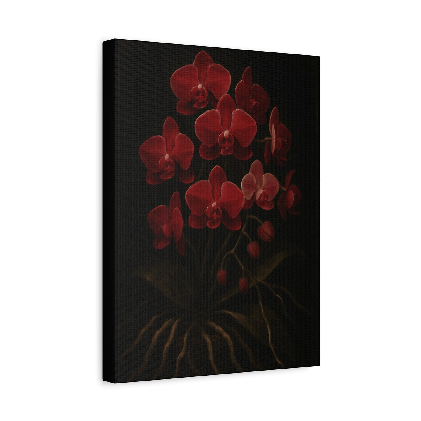 Phalaenopsis Sogo Yenlin Canvas Wall Art – Wine Red Orchid Botanical Print, Exotic Flower Artwork, Plant Lover Home Decor