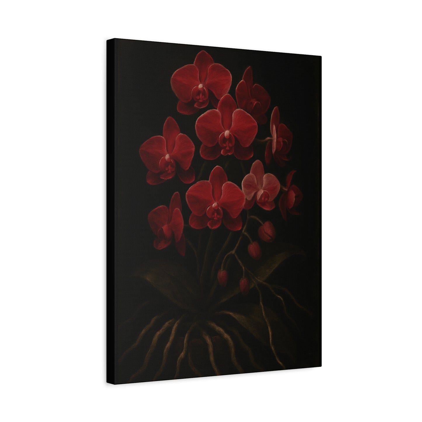 Phalaenopsis Sogo Yenlin Canvas Wall Art – Wine Red Orchid Botanical Print, Exotic Flower Artwork, Plant Lover Home Decor