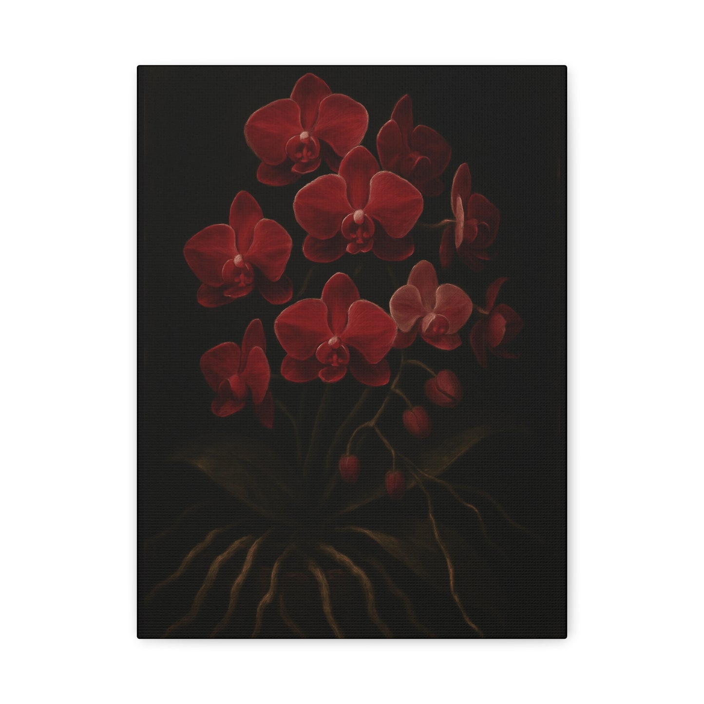 Phalaenopsis Sogo Yenlin Canvas Wall Art – Wine Red Orchid Botanical Print, Exotic Flower Artwork, Plant Lover Home Decor
