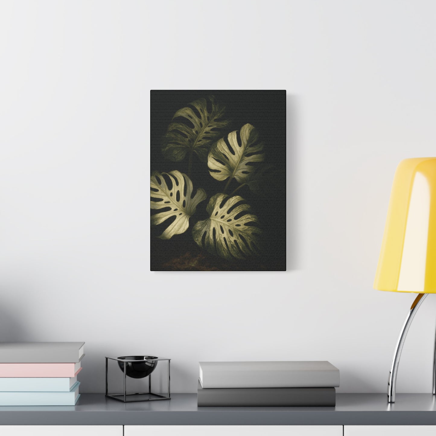 Monstera White Devil Canvas Wall Art – Rare Variegated Monstera Print, Exotic Aroid Botanical Artwork, Tropical Plant Lover Décor