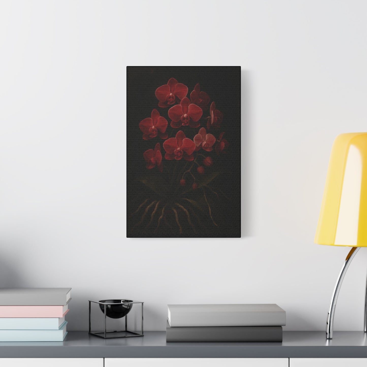 Phalaenopsis Sogo Yenlin Canvas Wall Art – Wine Red Orchid Botanical Print, Exotic Flower Artwork, Plant Lover Home Decor