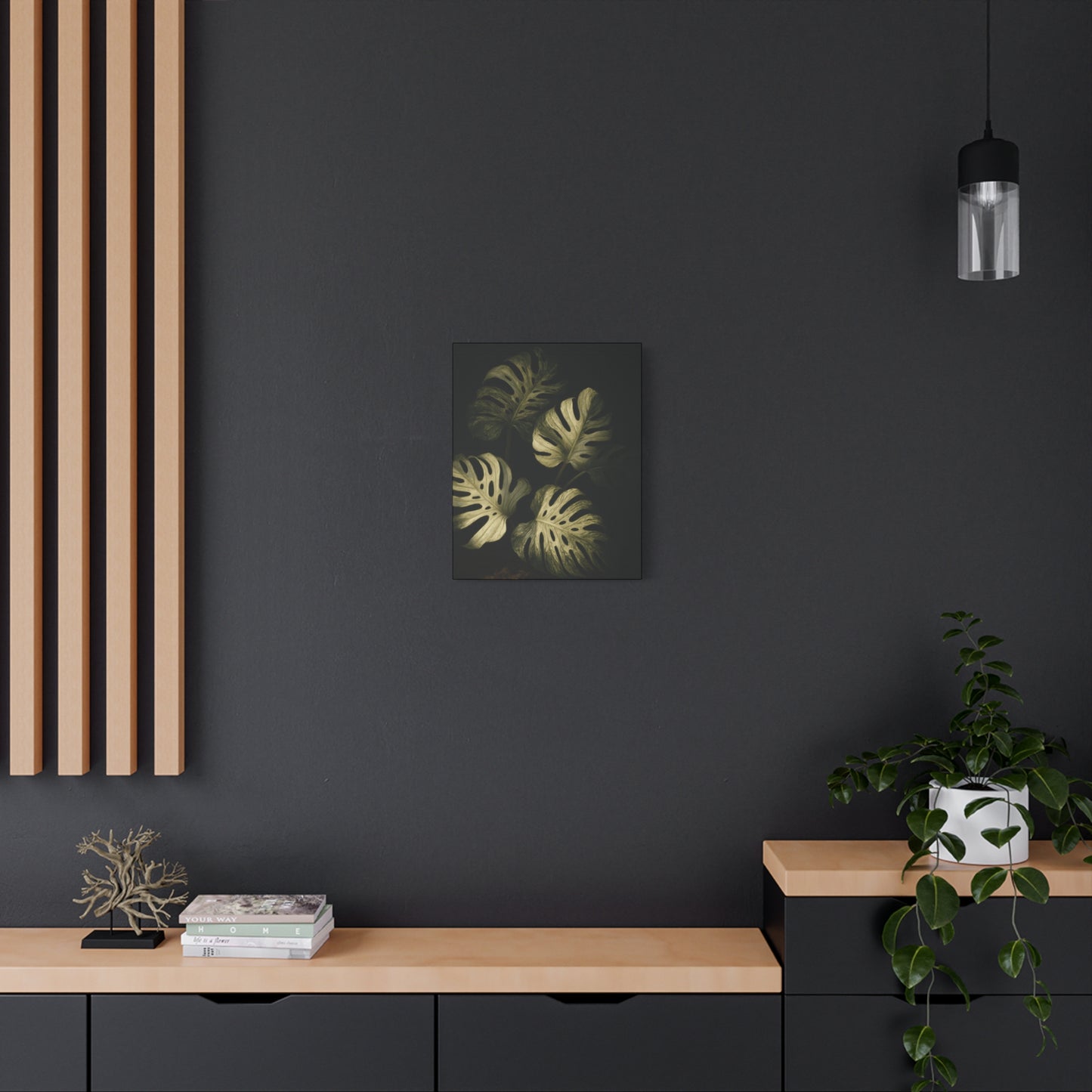 Monstera White Devil Canvas Wall Art – Rare Variegated Monstera Print, Exotic Aroid Botanical Artwork, Tropical Plant Lover Décor