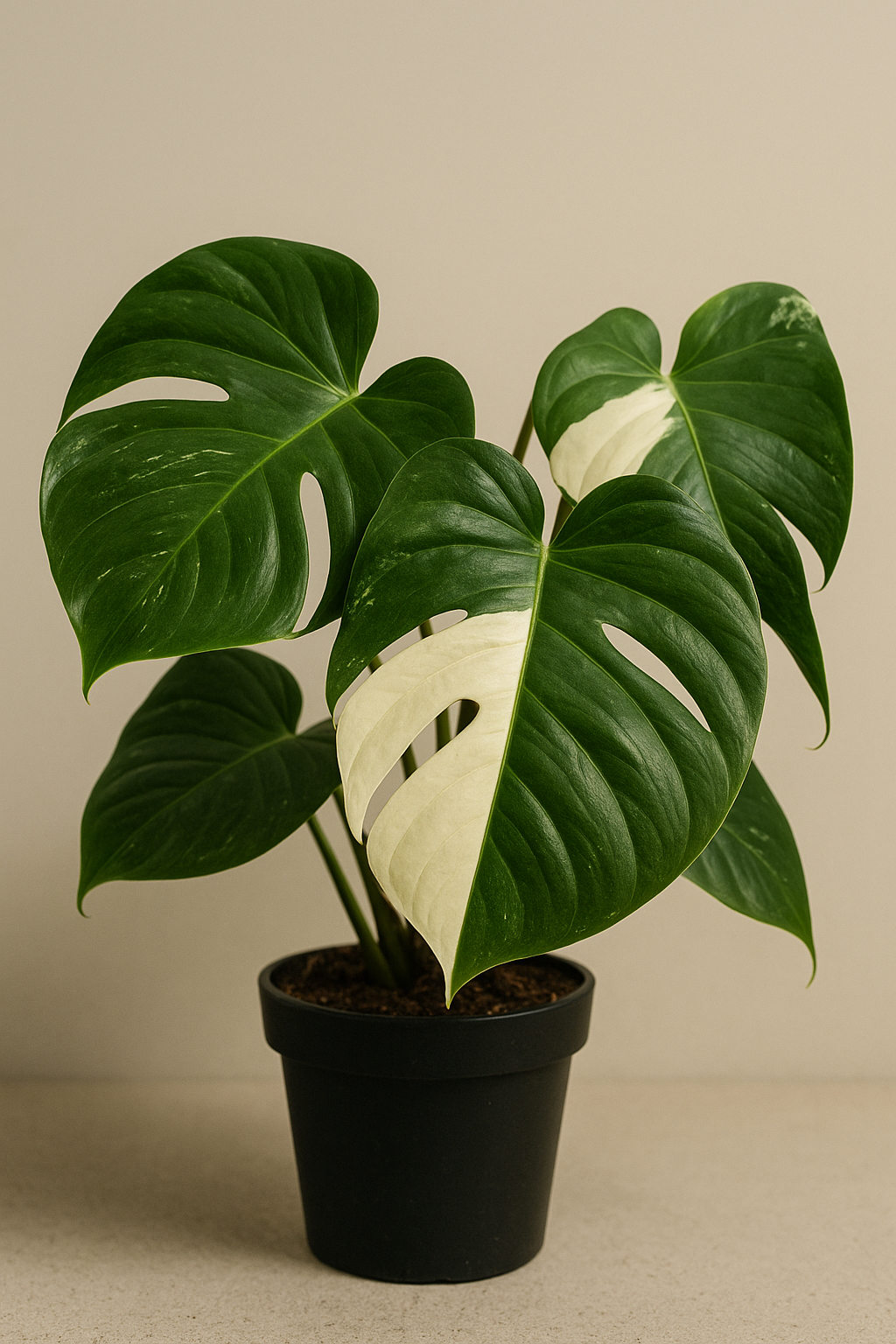 Monstera deliciosa ‘Half Moon Albo Variegated’ — Ultra-Rare White Variegated Aroid